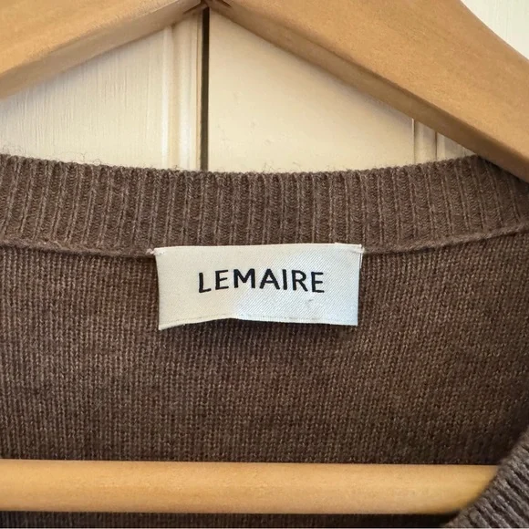LEMAIRE Brown Merino Wool Sweater - Size 38 Small - Picture 2 of 4